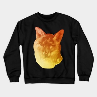 Fox in red and orange Crewneck Sweatshirt